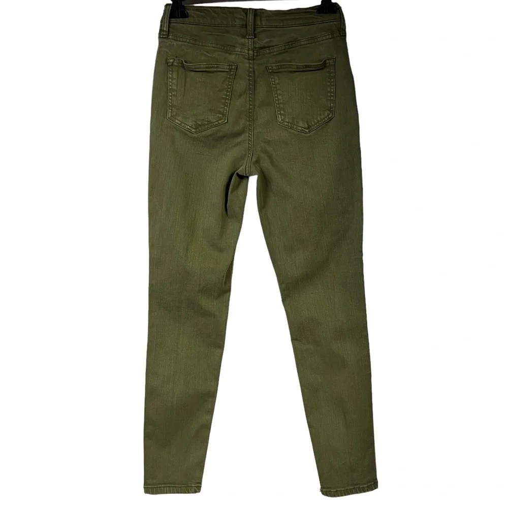 Altar’d State Jeans‎ 26/3 Green Skinny Solid Denim Stretch Croc Trendy Casual